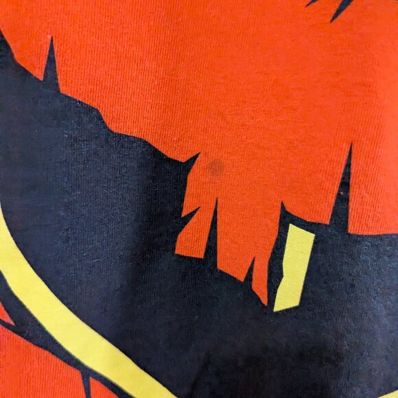 Halloween Men's Jack-O-Lantern Pumpkin Face T-Shirt, Large, Orange, 100% Cotton - Picture 5 of 10